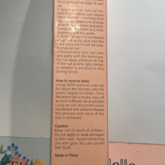 Fingernail set Pink Glam Teal 24 PCs Glue on New - Picture 6 of 6